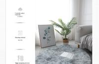 Alfombra Redonda De Peluche Suave Para Sala De Estar Decoración De Hogar Dormitorio Sala De Niños Estilo Moderno Tapete Grueso De Pelo - details 7