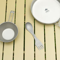 Ti Spork 3-en-1 Cuchara Tenedor Cortador Para Camping Y Senderismo Utensilio De Camping De Titanio Combi - details 9