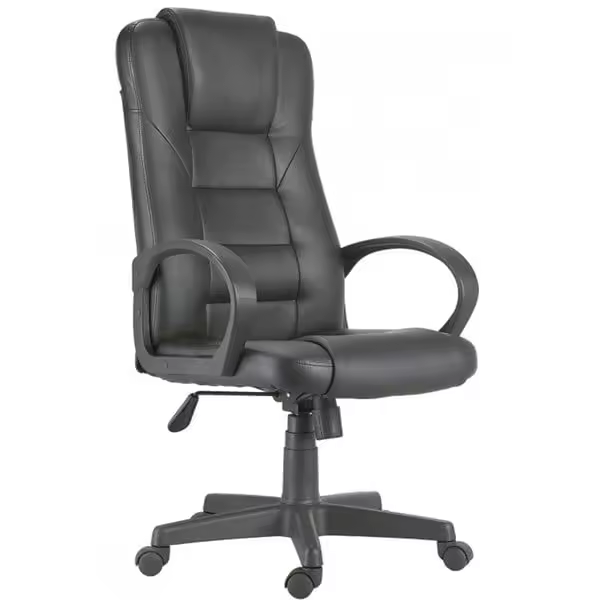 Silla de despacho Henry polipiel negro 118-126x64x64 cm Adec - 1