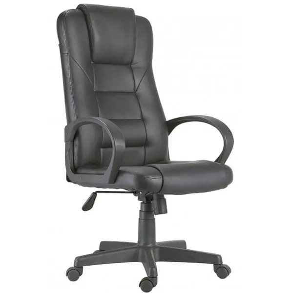 Silla de despacho Henry polipiel negro 118-126x64x64 cm Adec - 1