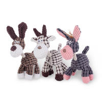 Juguete De Peluche Para Mascotas Forma De Animal Resistentes Al Mordisco Y Sonidos Juguete De Corduroy Para Perros Suministros Para Mascotas - details 1