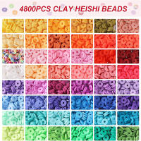 Kit De Hacer Pulseras Con 4800 Piezas De Cuentas De Arcilla Redondas Y Planas En 48 Colores Para Niñas De 8 a 12 Años Regalo Para La Creación De Joyería - details 1