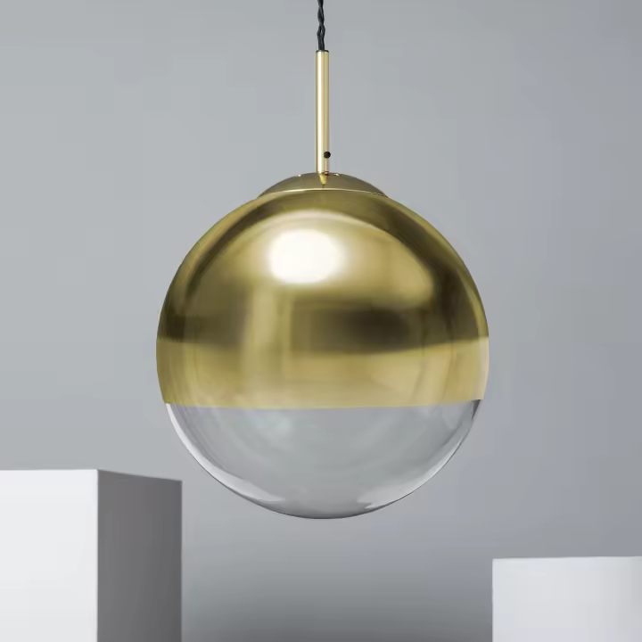 Ledkia Lámpara Colgante Metal y Cristal Yelitza Gold - 1