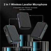 Micrófono Lavalier Inalámbrico Dual Canal Con 98 Pies Para Smartphone DSLR Camera DV Vlog YouTube Live Sistema De Micrófono Lapel - details 2
