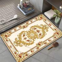VIKAMA Alfombra De Baño De Velours Cristal Absorbente De Agua Antideslizante Para Piso De Madera Adecuada Para Baño Sala De Estar Dormitorio - details 0