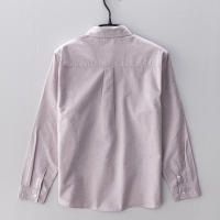 Camisa Larga De Algodón Para Hombre Estilo Nuevo Moda Confort Simplicidad Casual Ropa Masculina Camisa Oxford De Cuello Enrollado Tipo De Cierre: Doble Filo - details 3