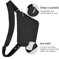 Bolso bandolera antirobo para helbres y Mujeres, Bolso personal flexible, Bolso de pecho, Bolso para Viaje - details 2