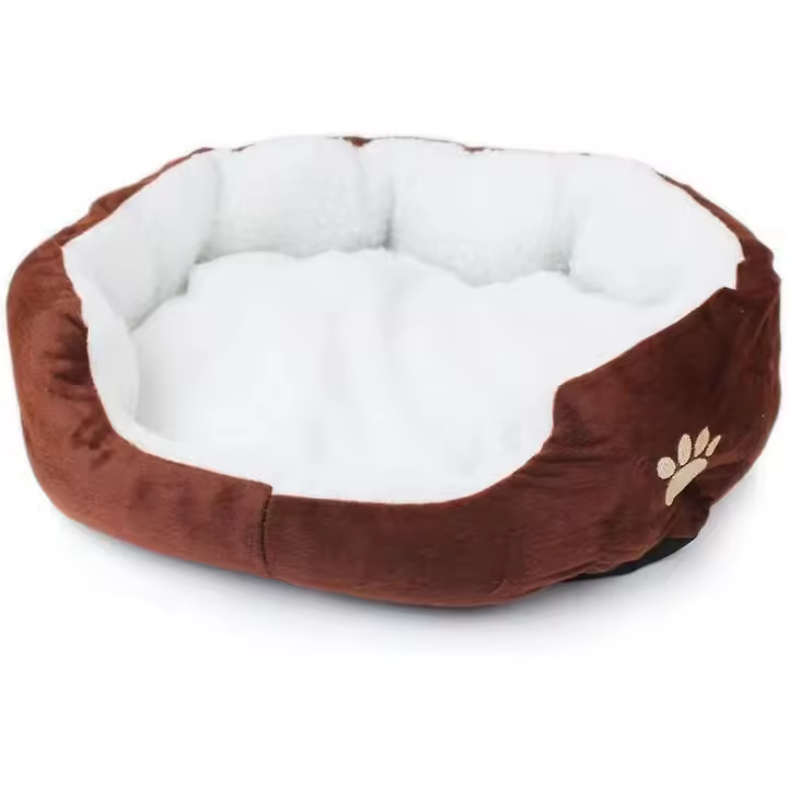 Cama para mascotas para Gatos y Perros Pequeños y medianos, canasto con Juguetes Redondo U ovalado en forma de donut, Cama nest para mascotas, Azul, 50x40 - 1
