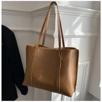 Bolso De Hombro Versátil De Cuero Suave Negro Minimalista Gran Capacidad Bolso De Tote Casual Para Mujer Estilo Inglés - details 4