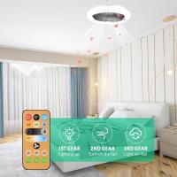 Ventilador de Techo con Luz LED Regulable 30W, E27 Lampara y control remoto, 3 Velocidades, Ventilador Moderno Silencioso para Dormitorio [Clase de eficiencia energética F] - details 3