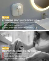 Dispensador de jabón automático de 320ml, dispensador de jabón montado en la comparación sin contacto, with sensor infrarrojo, adecuado para Baños dispensador de jabón, Cocina, Hotel (Blanco) - details 2