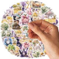30pcs Pegatinas Temáticas De Grimoire Unicornio Gato Mágico Y Otros Clásicos Para Decorar Cuaderno Botella Diario Adhesivos Classiques - details 4