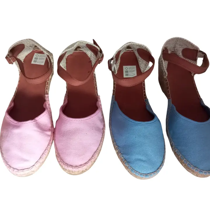 Alpargatas ANIMS con cuña de yute modelo CASTILLA- Estilo y comodidad para tus pies - VEGANO - Disponible en azul o rosa - 1