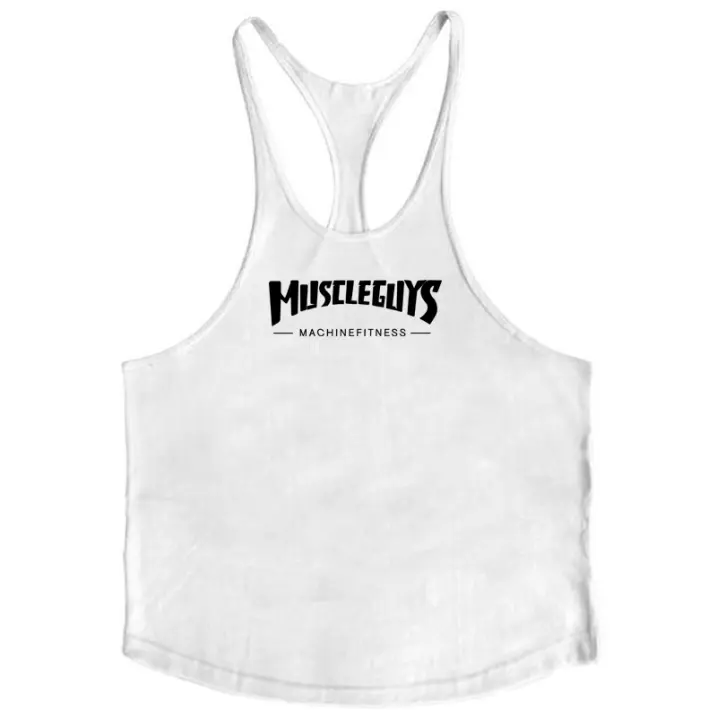 Mens Bodybuilding Tank top Gyms Workout Fitness Cotton Sleeveless shirt Fitness clothing Stringer Singlet male Casual Vest - 1