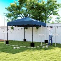 Outsunny Carpa Plegable Pop-up Gazebo 3x3 m Cenador Plegable con Protección UV 50+ Altura Ajustable Bolsa de Arena y Bolsa con Ruedas para Camping Fiestas - details 2