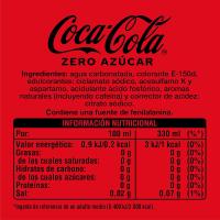 Coca-Cola Zero Azúcar - Refresco de cola sin azúcar, sin calorías - Pack 24 latas 330 ml - details 2