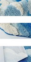 Carpetas De Onda Oceánica Alfombra Fluffy Aestética Para Dormitorio Antideslizante Mecánica Lavable Uso Doméstico Hotel Camping Viaje Puerta Baño Cocina - details 1