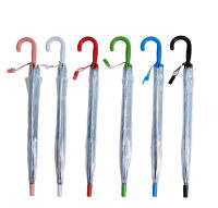 J.S ONDO Paraguas Infantil Transparente, paragua liso sin dibujo,Largo 50 cm Alto Material Plástico Estructura de Fibra 8 Varillas 68 cm Ancho con forma de cúpula con silbato - details 4