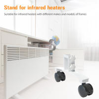 Soporte Universal Para Calentador Eléctrico Con Ruedas Y Pies De Hierro Metálico Accesorios De Sistema De Calentamiento Fácil De Instalar - details 5