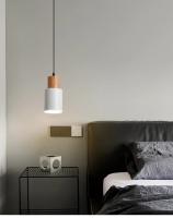 Lámpara Colgante Minimalista Para Dormitorio Y Barra Moderna Nórdica Individual Sin Bombillas Incluidas Metal Blanco Y Negro - details 10