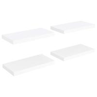 vidaXL Estantes flotantes de pared 4 uds MDF 50x23x3,8 cm Blanco brillante, negro brillante, gris brillante Mueble Almacenaje Estantería para Oficina, Estudio, Dormitorio Estantería/Librería/ mueble de Almacenamiento - details 1