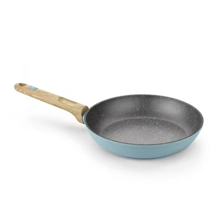Bra - Sartén Nordik, De 18 a 28 cm, Aluminio Forjado, Revestimiento Antiadherente, Apto Inducción, Mango Imitación Madera, Fácil Limpieza - 1