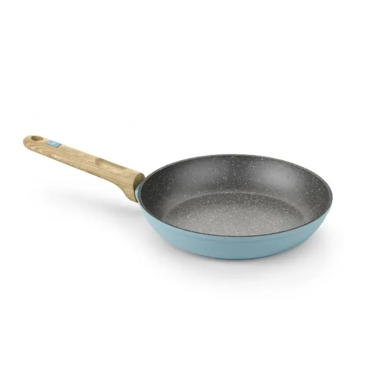 Bra - Sartén Nordik, De 18 a 28 cm, Aluminio Forjado, Revestimiento Antiadherente, Apto Inducción, Mango Imitación Madera, Fácil Limpieza - 1