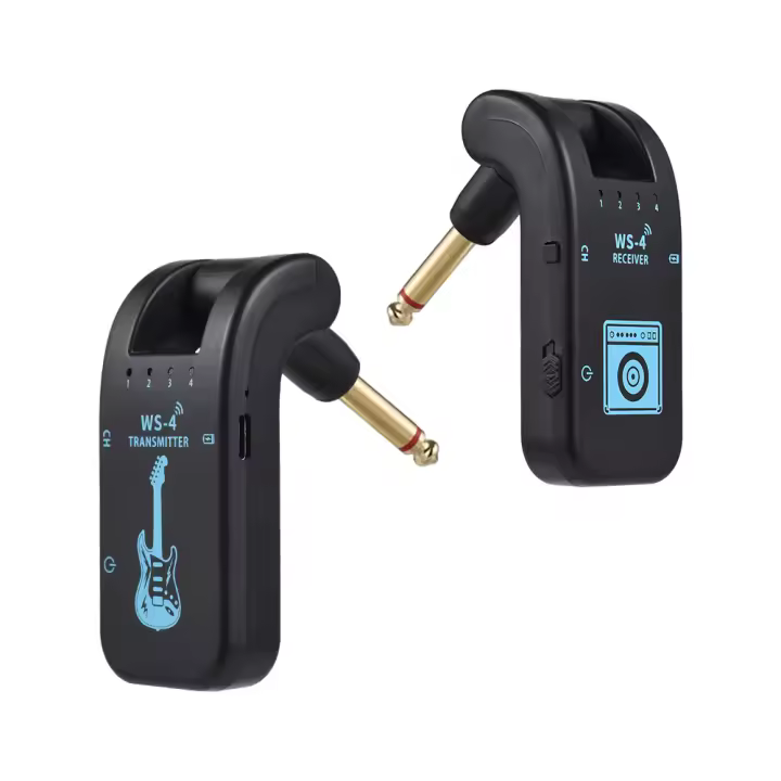 Sistema de guitarra inalámbrico de 2,4G, transmisor y receptor para guitarra eléctrica, bajo, transmisión en tiempo Real de 48K/16 bits - 1