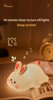 Lámpara Nocturna LED De Silicona Con Sensor De Toque Conejo Lindo Decoración Para Dormitorio Regalo Para Niños Bebés Y Niñas Luz De Mesa Decoración Del Hogar - details 7