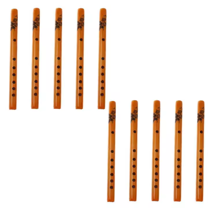 Paquete de 10 flautas de bambú de 6 agujeros, instrumento musical para clarinete - 1