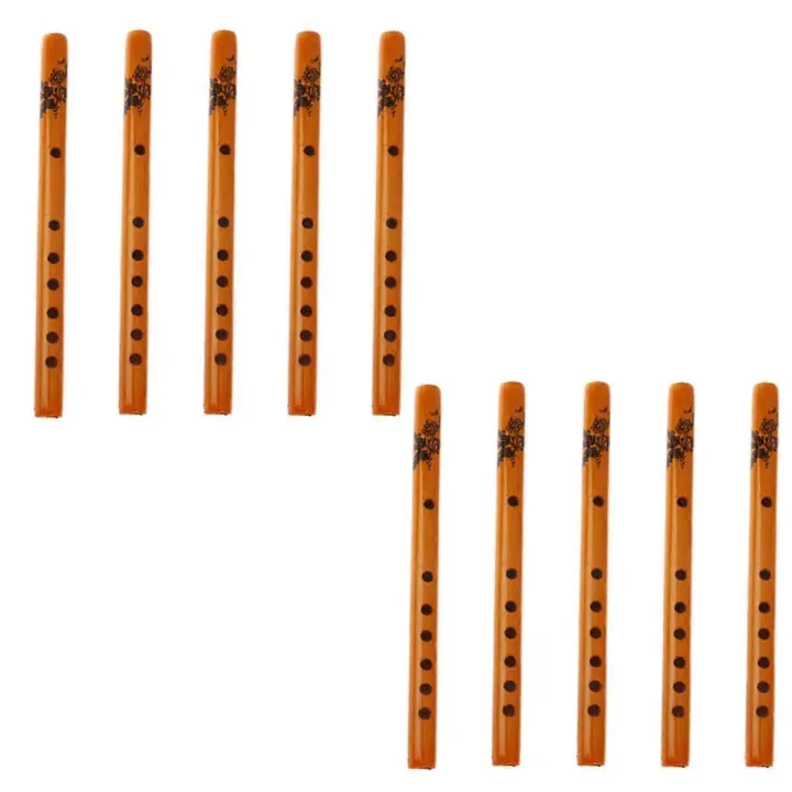 Paquete de 10 flautas de bambú de 6 agujeros, instrumento musical para clarinete - 1