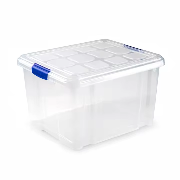 UD - Plastic Forte Caja Bajo Cama de Almacenaje de Plástico Transparente 25 litros 36x42x25CM | Ruedas y Cierres a Presión - 1