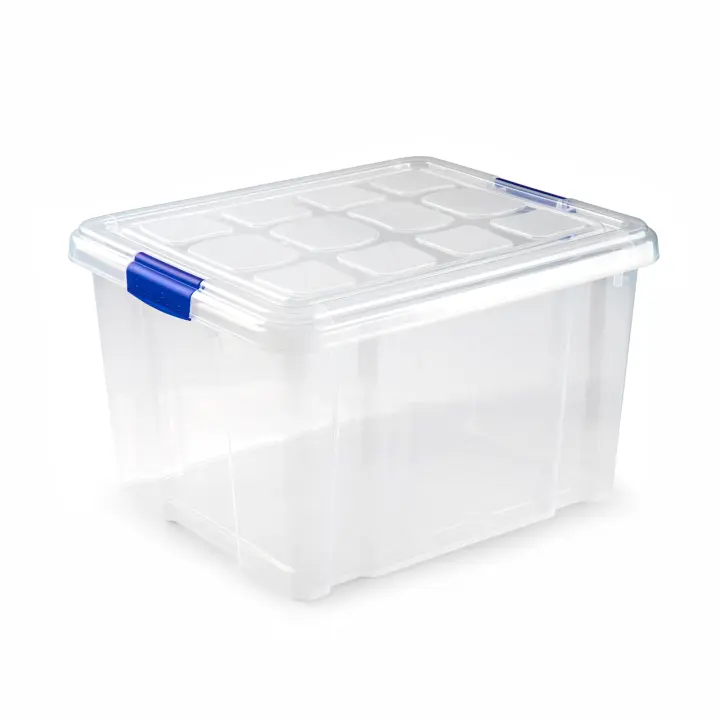 UD - Plastic Forte Caja Bajo Cama de Almacenaje de Plástico Transparente 25 litros 36x42x25CM | Ruedas y Cierres a Presión - 1