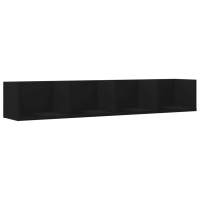 vidaXL Mueble de pared madera de ingeniería 99x18x16,5 cm Blanco, Negro, Roble Sonoma Mueble Almacenaje Estantería para Oficina, Estudio, Dormitorio Estantería/Librería/ mueble de Almacenamiento - details 3