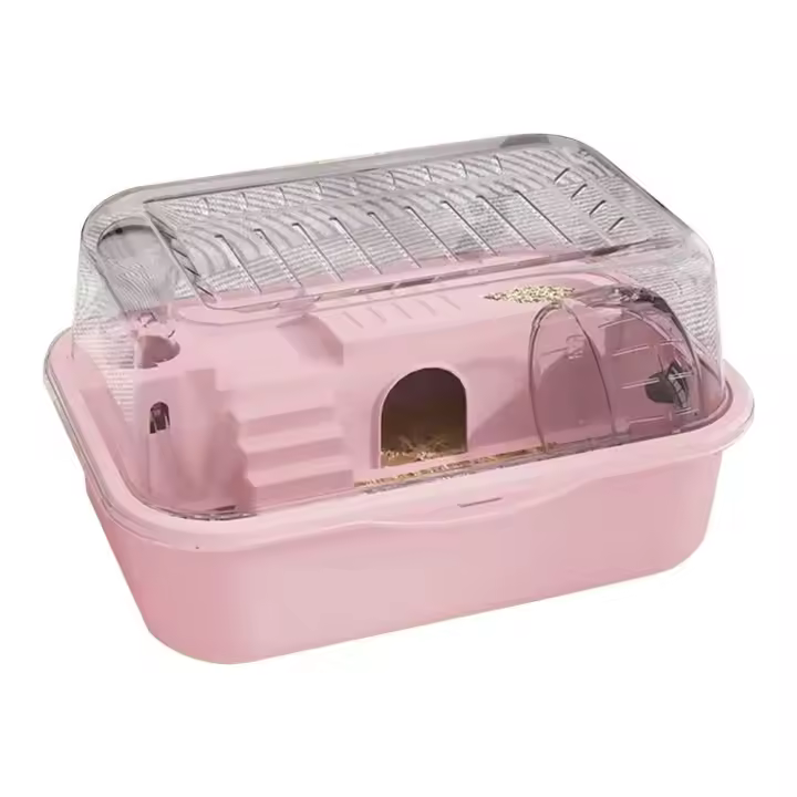 Caja De Rattus Doble Capa Para Hamsters Pequeños Animales De Estilo Portátil Casa De Mascotas Para Rattus Y Cobayas - 1
