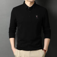 Camisa Polo Casual Para Hombres Con Bordado Manga Larga Color Sólido Moda Top Antiarrugas Para Verano - details 4