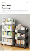 Carrito De Ruedas De Almacenamiento Móvil Estante De Libros Con 5 Niveles Para Cocina Y Dormitorio Carrito De Snacks Multicapa - details 3