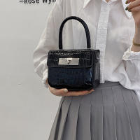 Bolso Cuadrado Pequeño Para Mujer Con Patrón De Cocodrilo Moda Versátil De Alta Gama Bolso De Mano De Hombro Y Cruzado - details 14