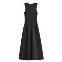Vestido De Verano Para Mujer Elegante Y Moderno 2024 Vestido De Fiesta De Playa Moda Callejera Vestido Cómodo Silueta A-Line Sin Mangas Cuello Redondo Midi Polyester - details 3