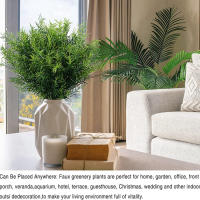 7 Palillos De Flores Artificiales Hierba Plástica Para Decoración De Boda Hogar Jardín Vaso Propaganda Fotografía Interior Bonsái Planta Falsa - details 2