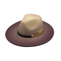 Gorro De Paja Gradiente De Otoño E Invierno Para Hombres Y Mujeres Gorro Fedora Clásico Con Pico Ancho Gorro De Paja Imitación Lana Cloche Para Mujer - details 13