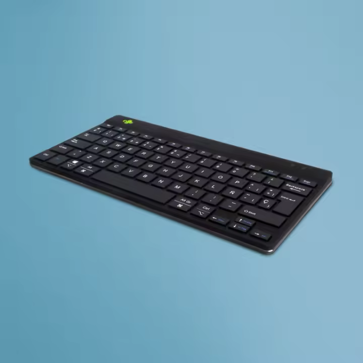 R-Go Tools - Teclado ergonómico R-Go Compact Break, teclado compacto con software de pausa, QWERTY (ES), bluetooth, negro RGOCOESWLBL - 1