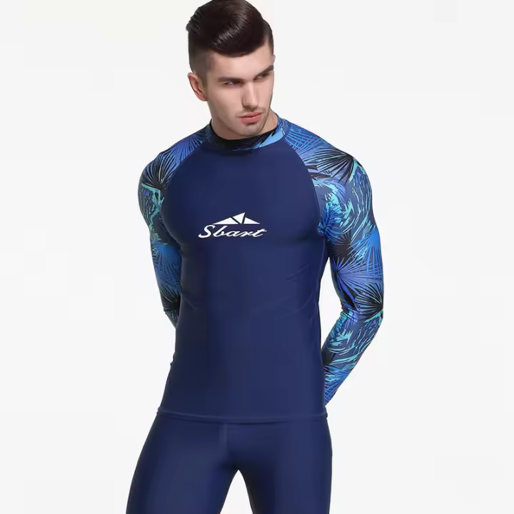 Traje De Baño De Sailing Para Hombres Traje De Natación Tight Elastic Split Adulto Manga Larga De Jalea Traje De Natación - 1