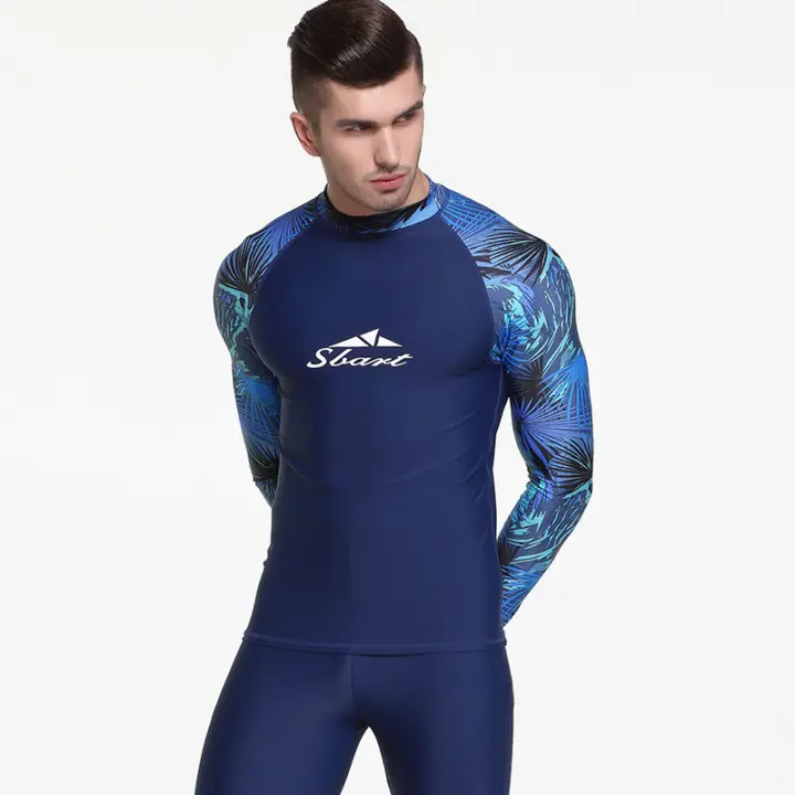 Traje De Baño De Sailing Para Hombres Traje De Natación Tight Elastic Split Adulto Manga Larga De Jalea Traje De Natación - 1