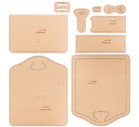 Set De 1 Bolso Para Mujer Y Almacenamiento De Teléfono Manual De Cuero Kraft Paper Plantilla Para Artesanía De Costura - details 0