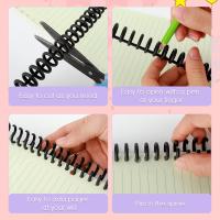 10 piezas de peines de Encuadernación, 30 anillos, de Encuadernación Lomo, máquina de Encuadernación en Espiral de plástico para profesores, Estudiantes, Documentos, Cuadernos, Archivos - details 2