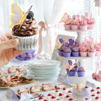 22 Piezas De Decoraciones De Mariposa Con Toppers De Pasteles Para Baile De Quinceañera Bodas Cumpleaños Fiesta De Baby Shower - details 5