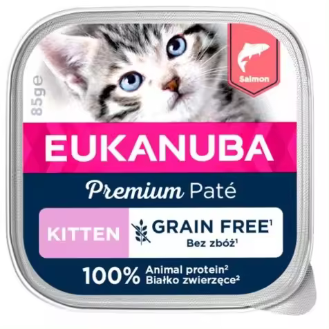Eukanuba Kitten Grain Free Paté Salmón 16 X 85 Gr - 1