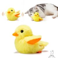 Juguete Eléctrico Para Gatos Juguetón Interactivo Con Pato De Peluche Y Sonido Automático Juguete Inteligente Para Mascotas - details 0