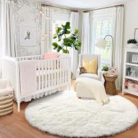 Alfombra Redonda De Peluche Suave Para Niñas Habitación De Princesa Castillo Alfombra Gruesa Decorativa Para Dormitorio Moderno - details 23